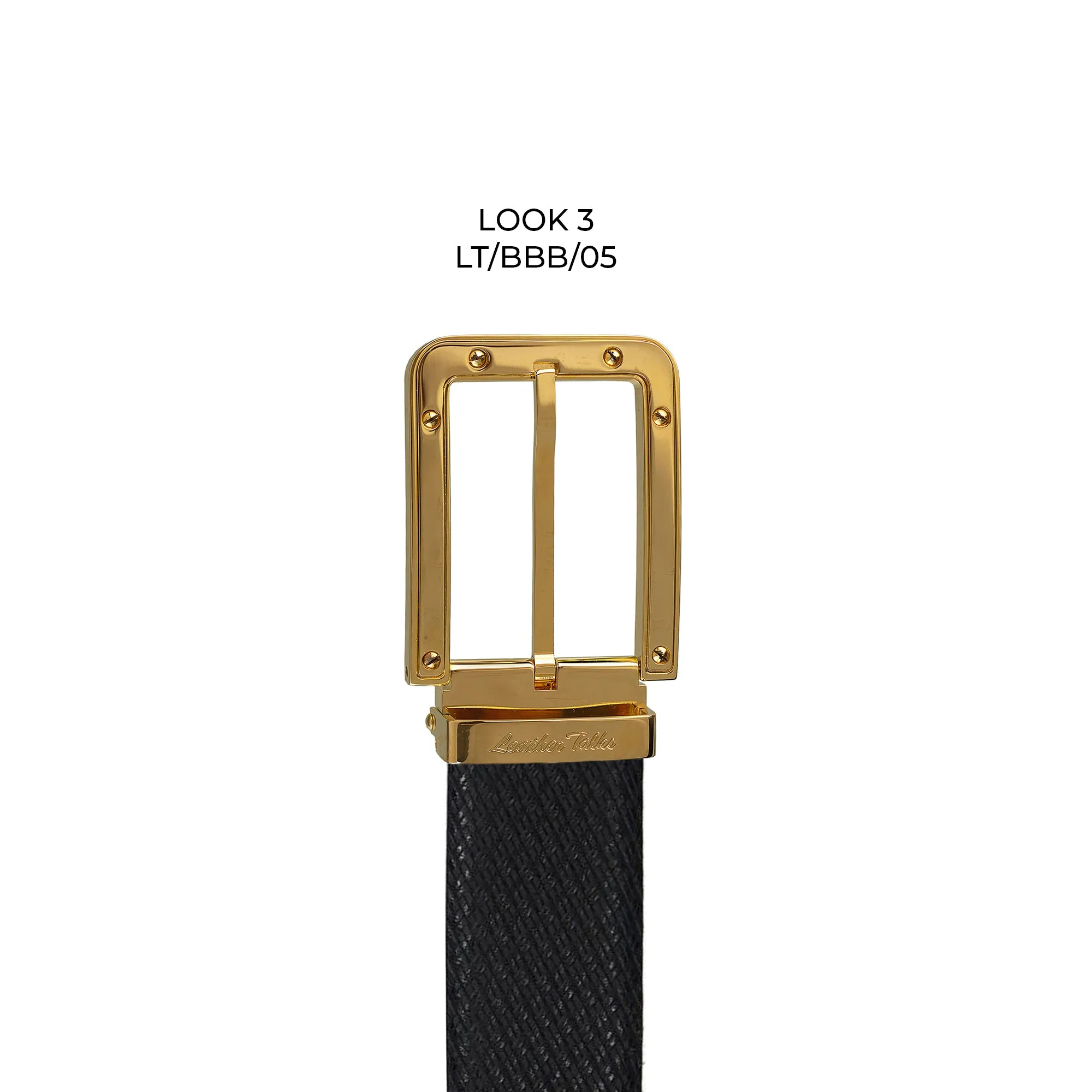 Italian Small Weave | Pure Leather | Leather Belt for Men | Color  - Black