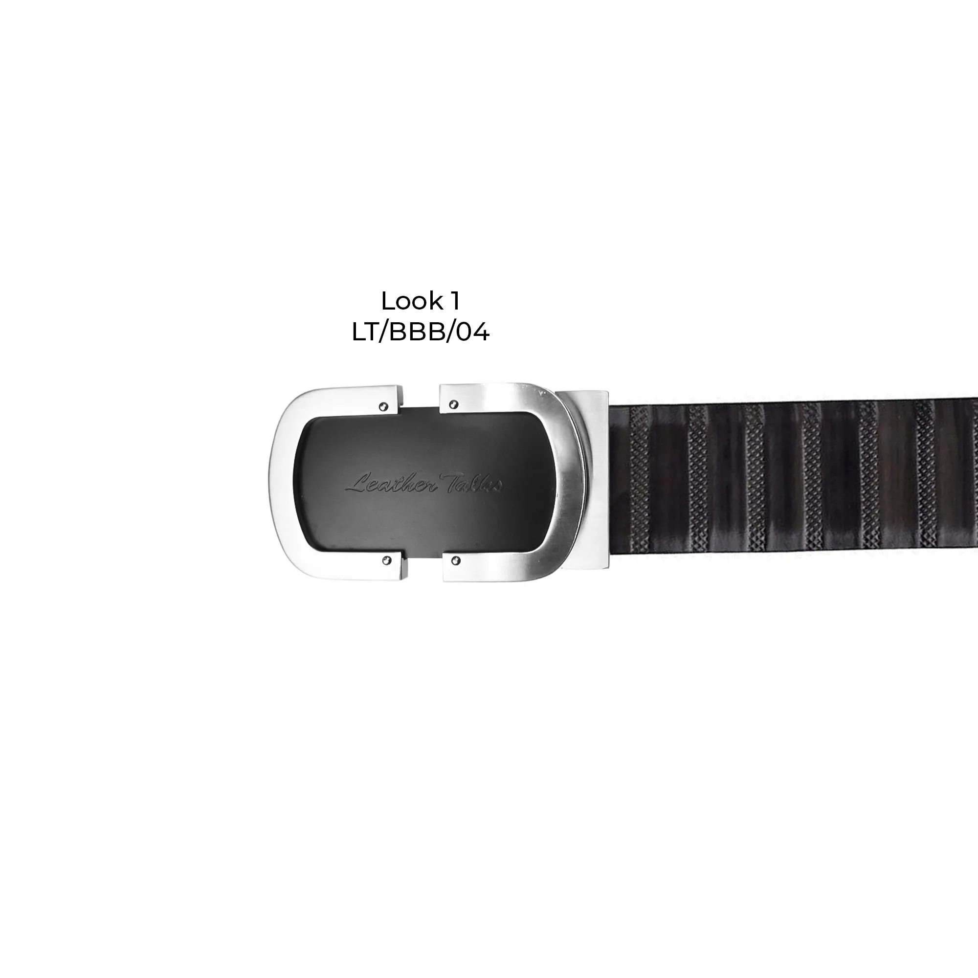 Italian VT Stripe | Luxury Leather Belt For Men  | Color: Grey
